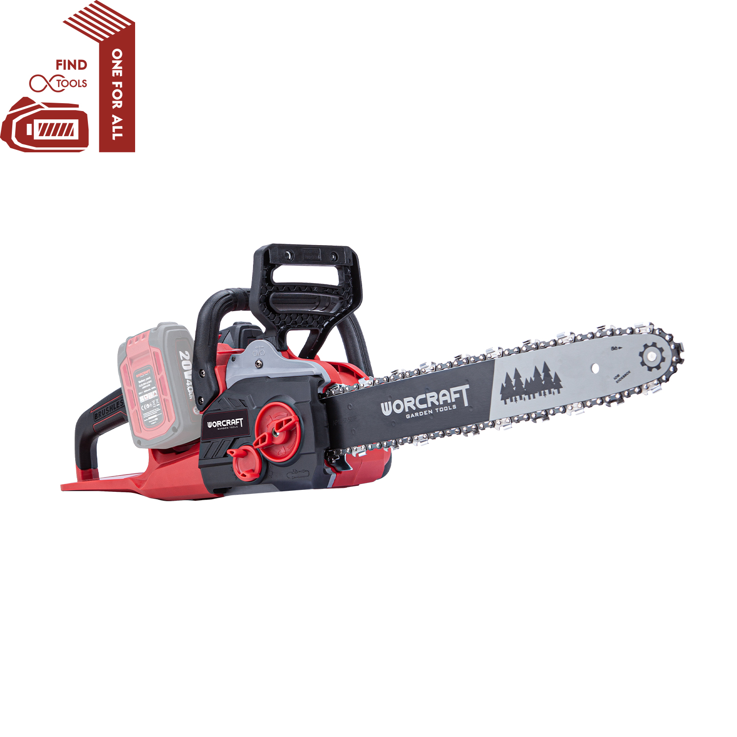 WORCRAFT 40V Li-ion Cordless Brushless Chain Saw CGC-S40LiBA