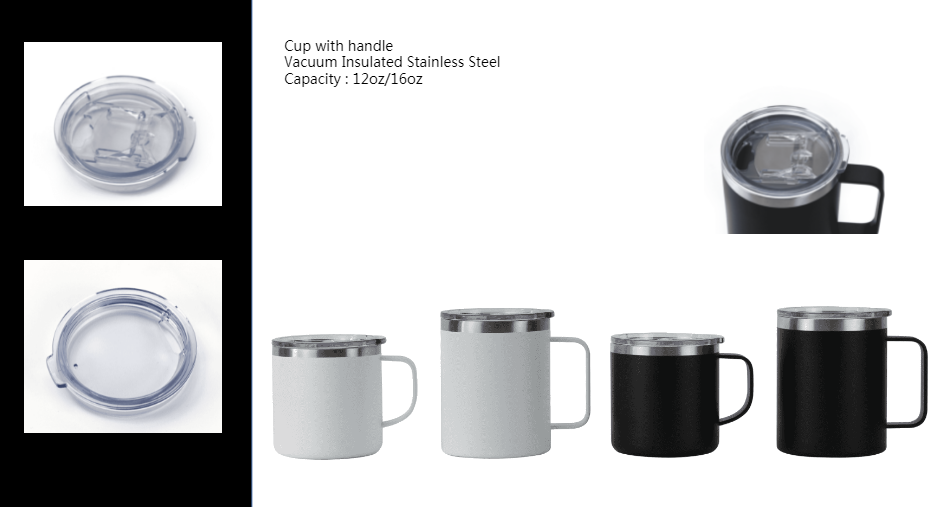 Vacuum mug with handle