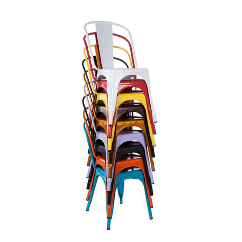 China supplier modern stackable metal dining chair tolix chair for sale