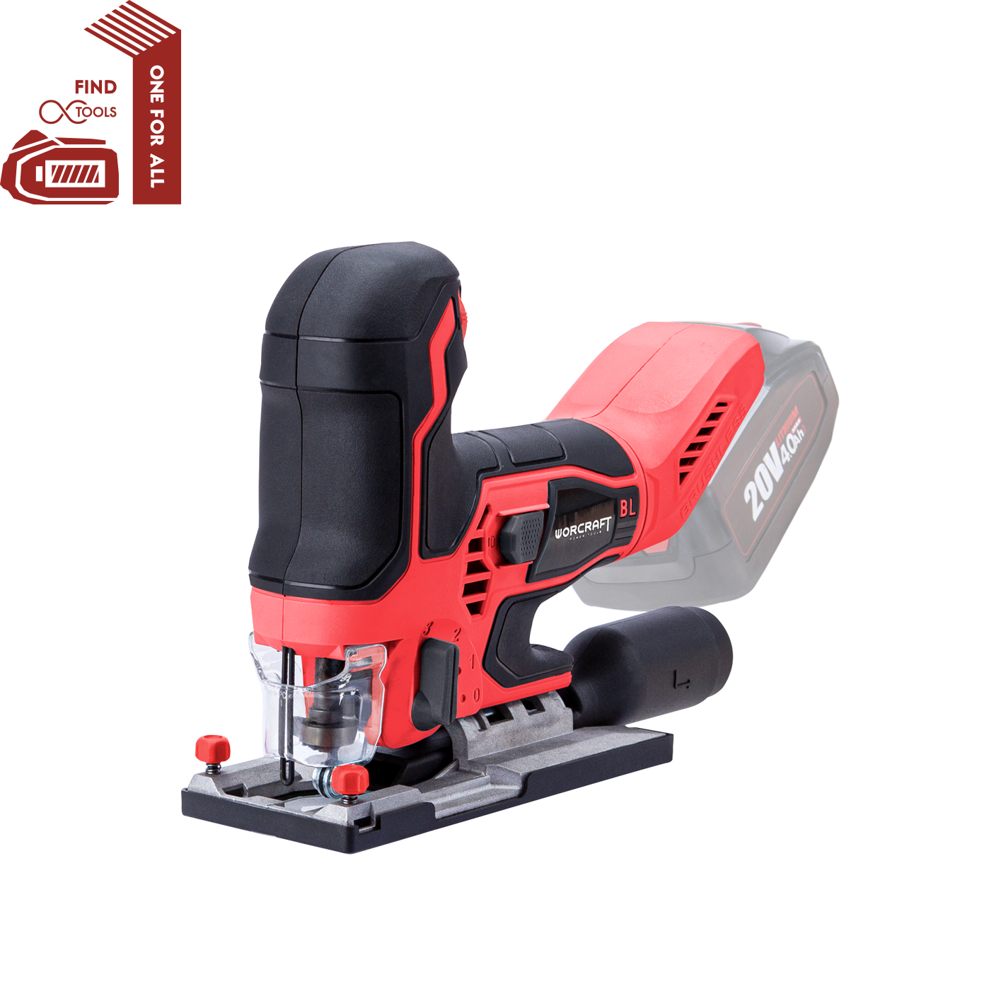 WORCRAFT 20V Li-ion Cordless Jig Saw CJS-S20LiB