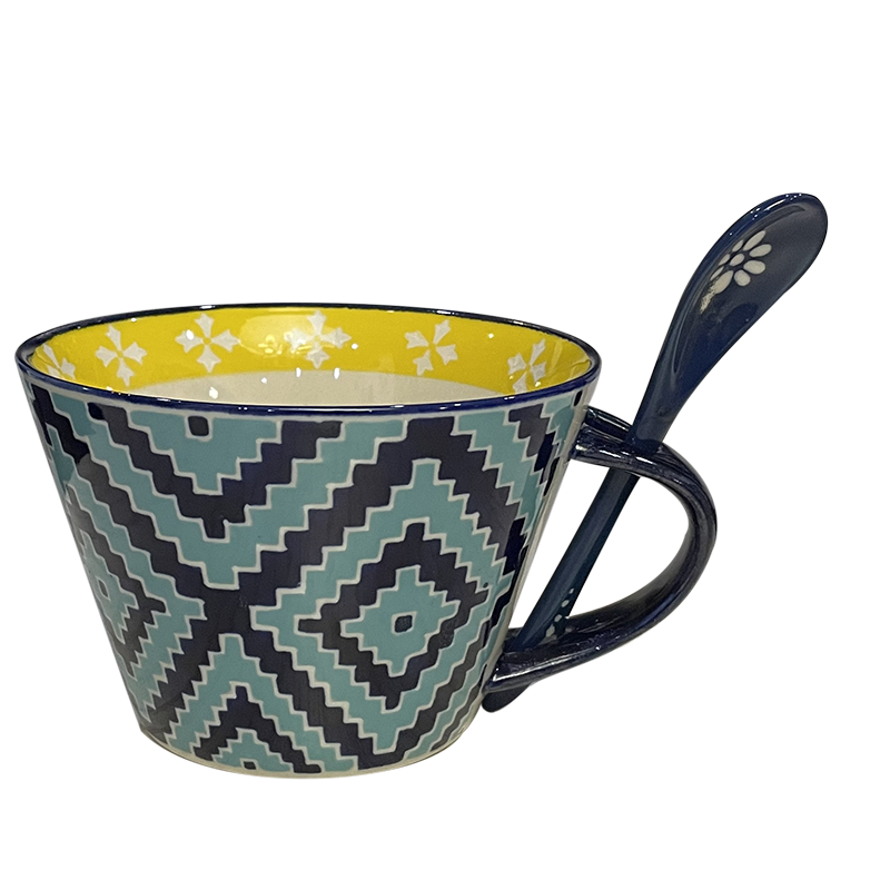 350ml ceramic cup with spoon