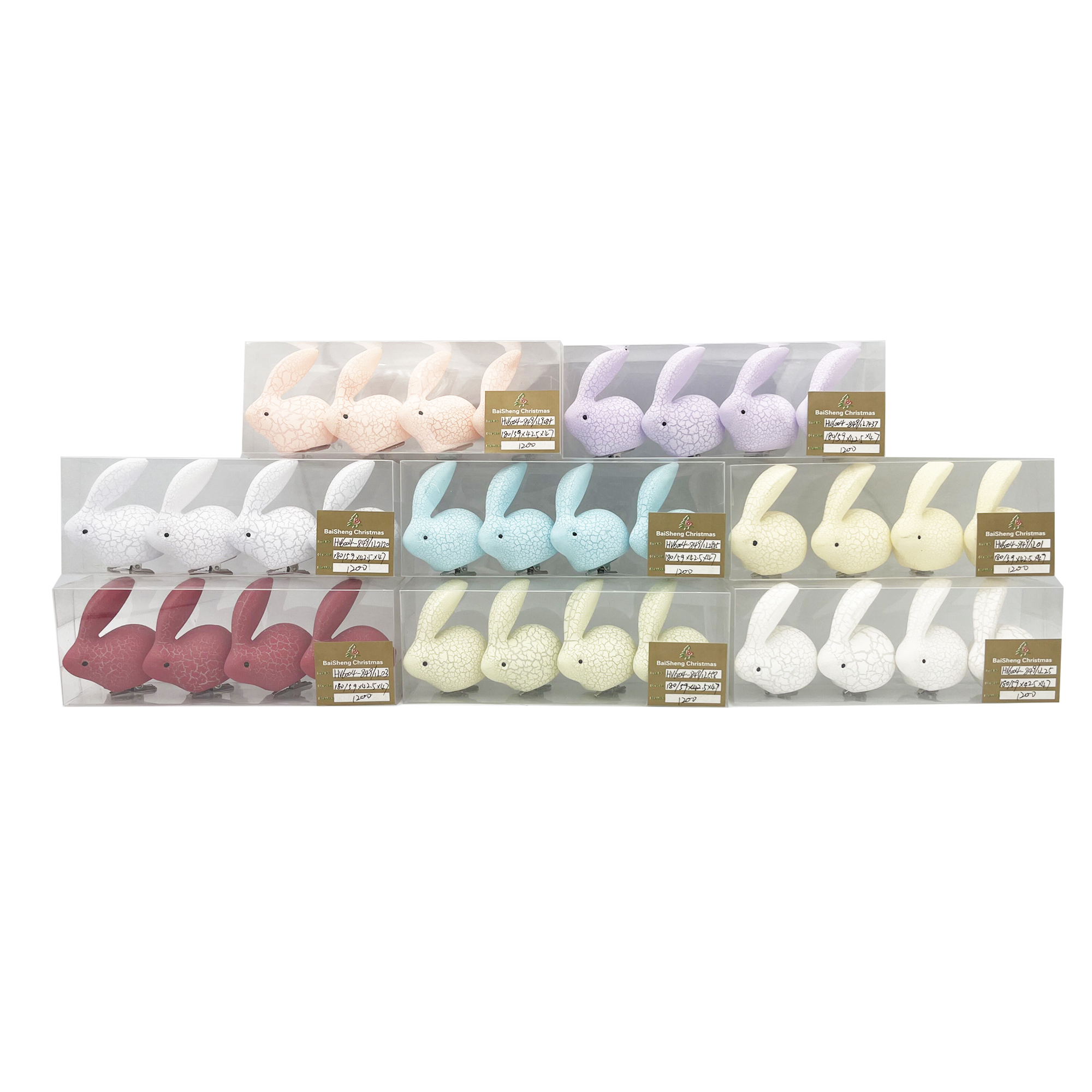 6cm Painted Decorations, 4pcs In PVC Box