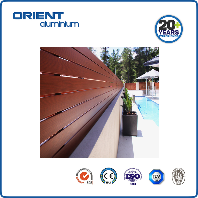 Modern Designs Waterproof House Wall Slat Aluminium Panel Fence For Garden Fencing