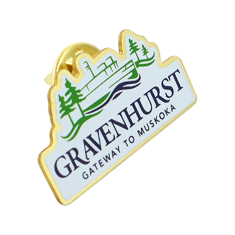 Custom Photo Eatched Printing Pin with Epoxy