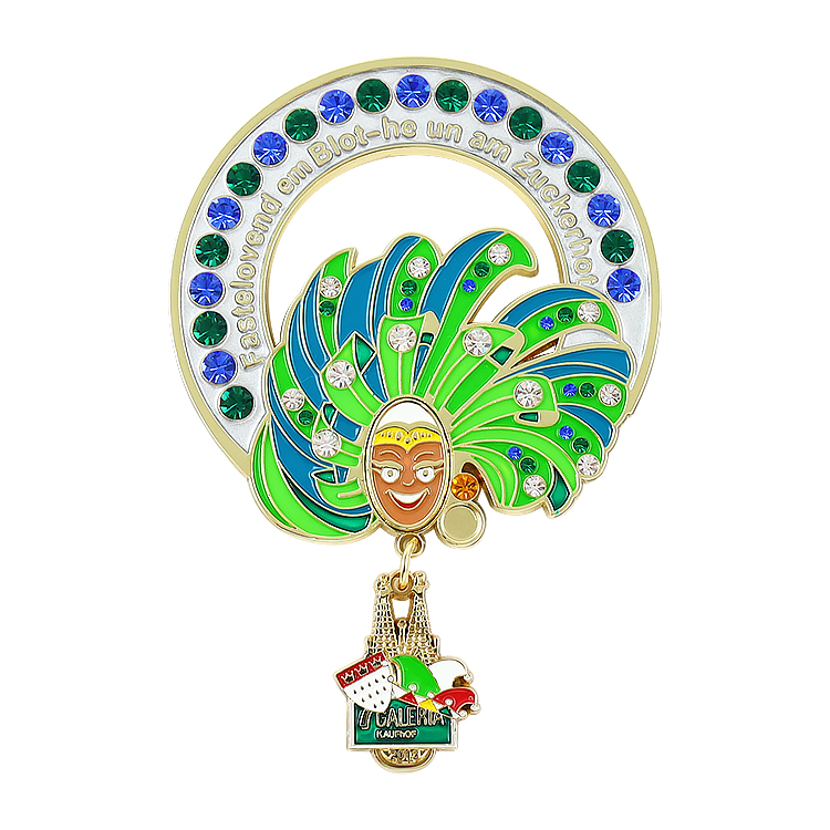rhinestone soft enamel hinge pin