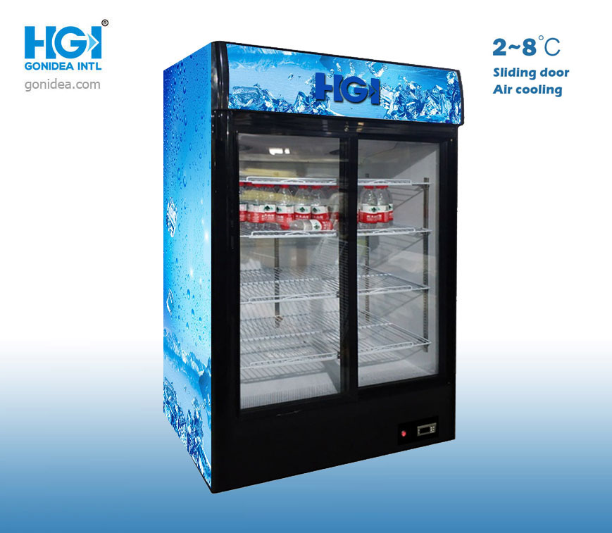 Commercial Big Capacity Vertical Display Beverage Cooler Upright Showcase 800L Lsc-800y