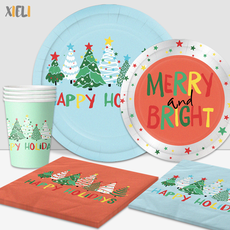 Merry Christmas Party Tableware Set