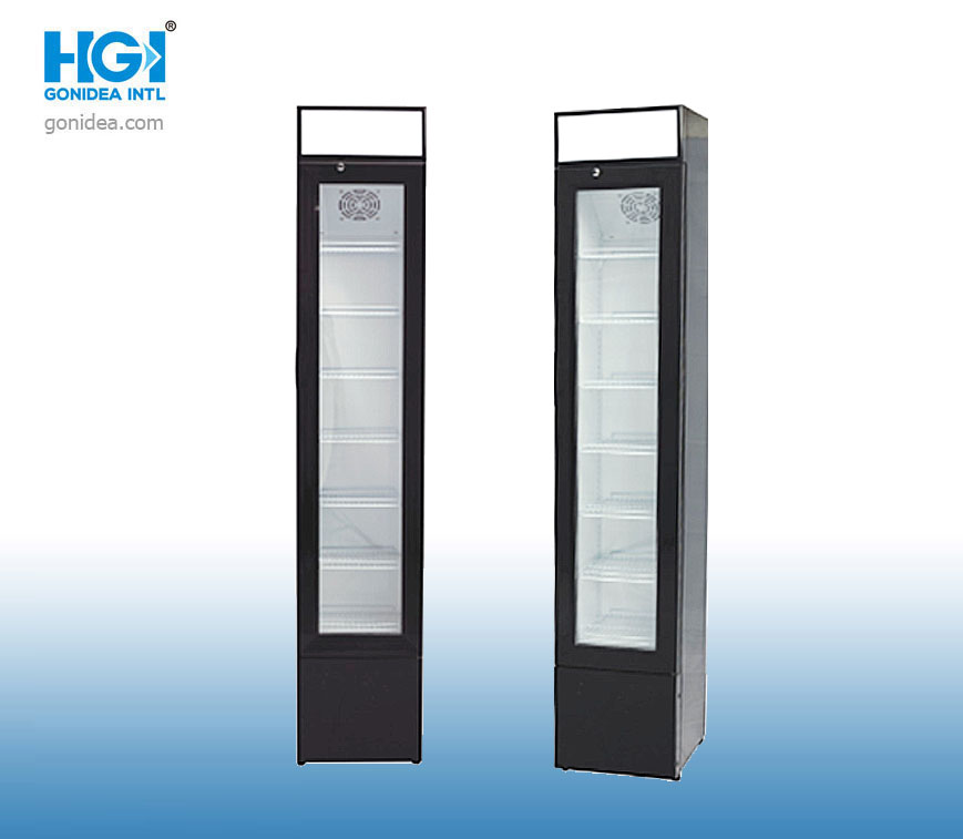 Commercial Slim Display Beverge Cooler Upright Showcase 105L