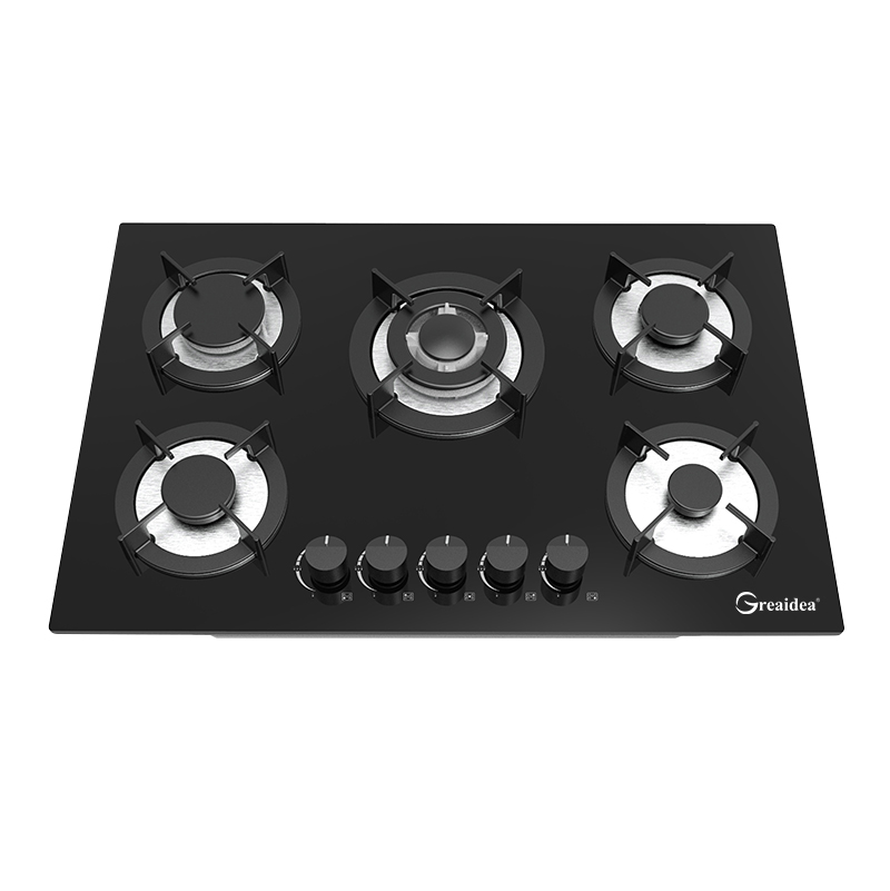 5 Burner Glass Gas Hob MGBG-775C5|770mm