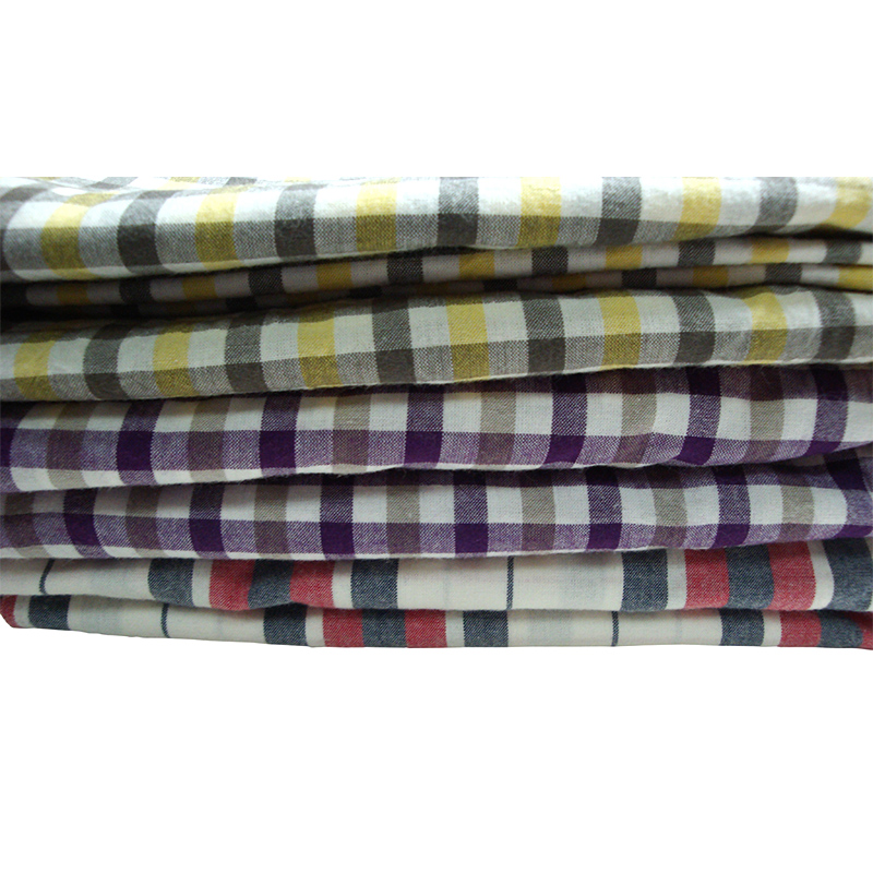 Single layer yarn dyed washed fabric