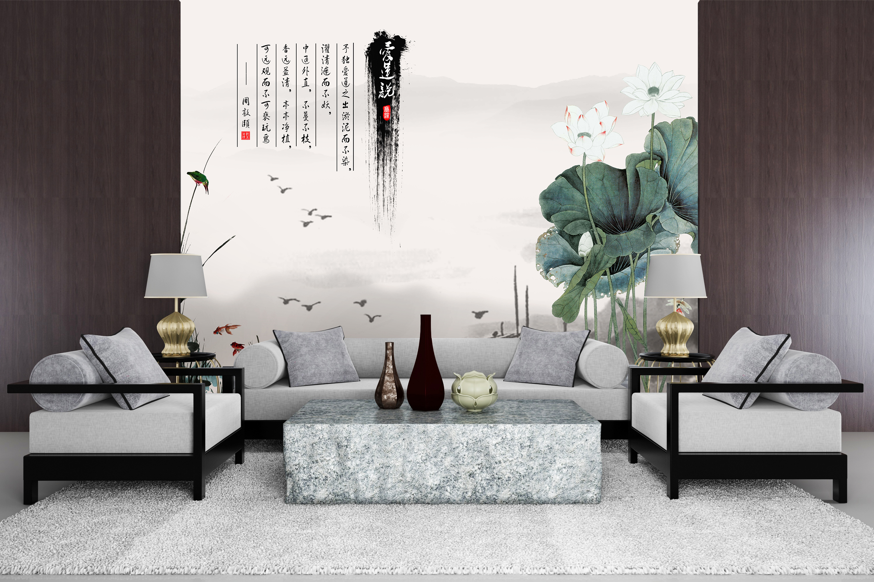 3D Art Fashion simple scenery Murals