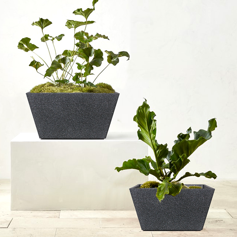 STONE LITE Athens Square Bowl Outdoor flower planter light weight pot