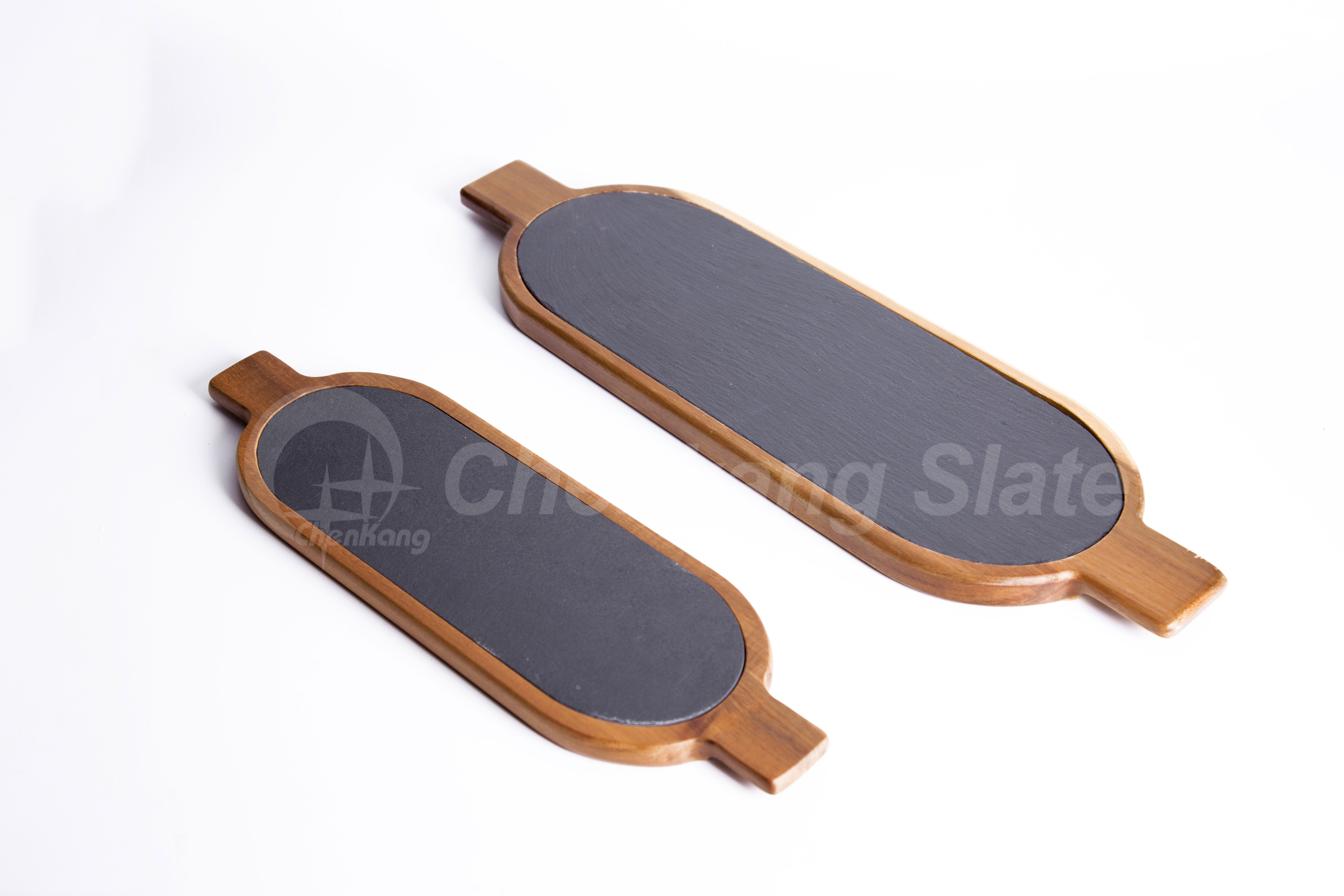 Slate and acacia wood tapas board