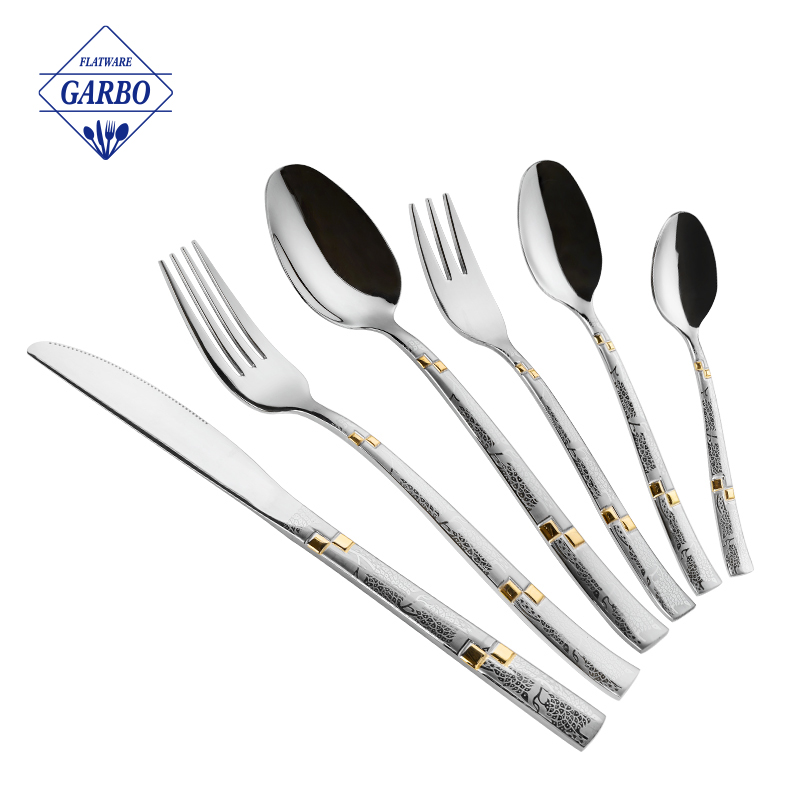 Stock 201 SS premium quality silver flatware set