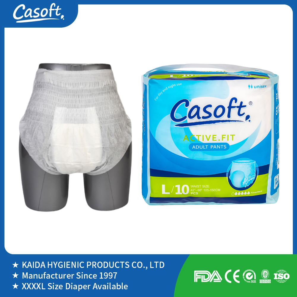 OEM Factory Price Casoft Disposable Adult Pull Up Diaper Super Absorption Adult Incontinent Usage