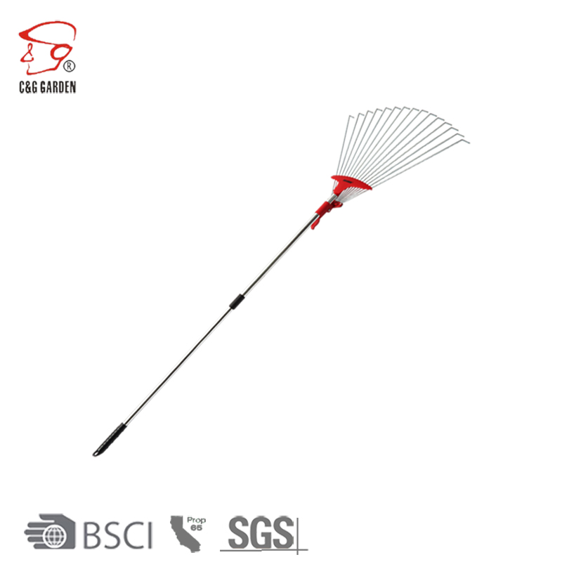 RK15-209 15 tooth aluminum tube telescopic rake
