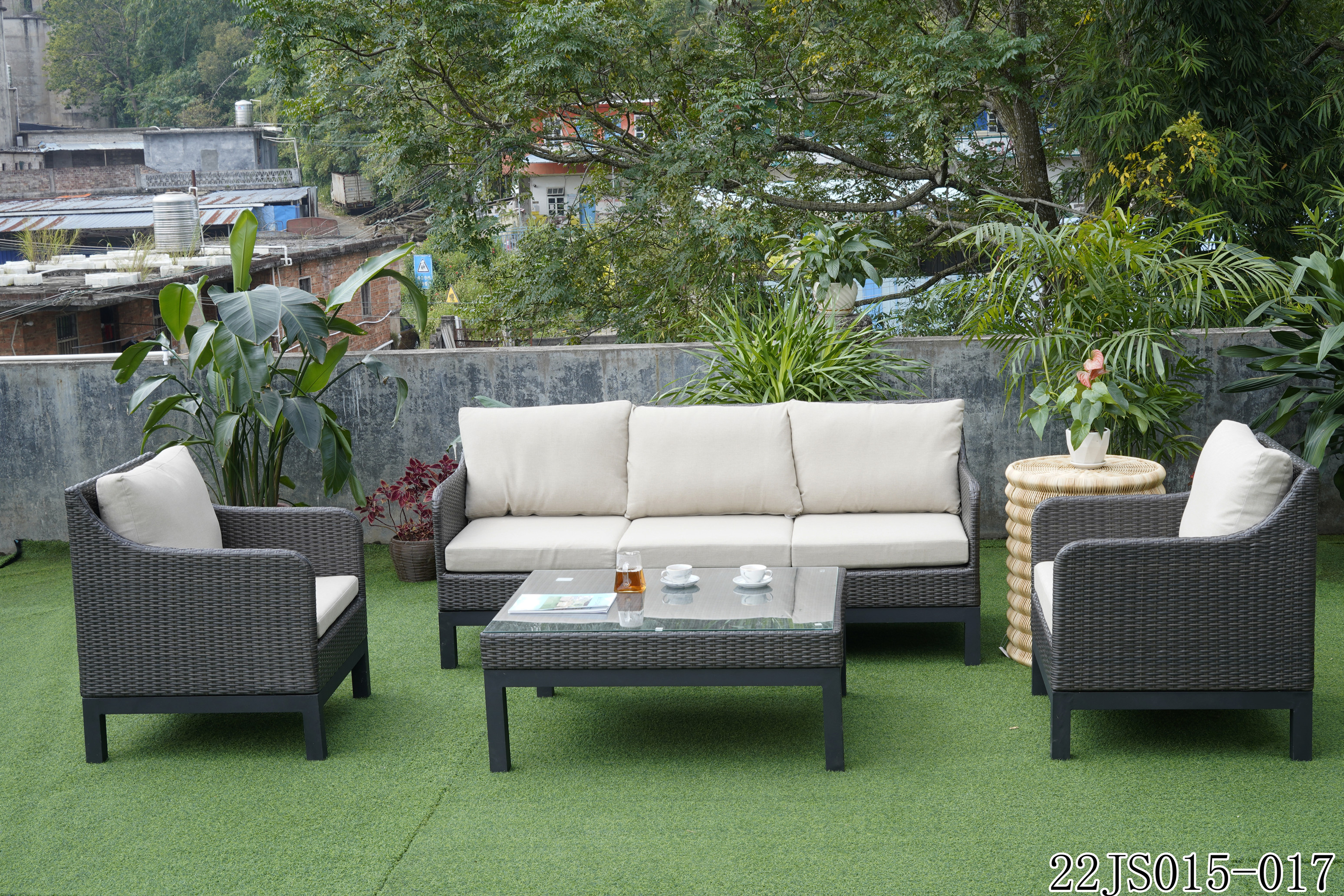 rattan royal garden sofa set