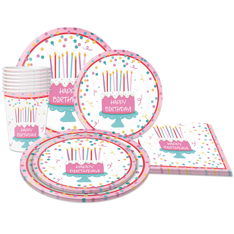 Happy Birthday Party Tableware Set