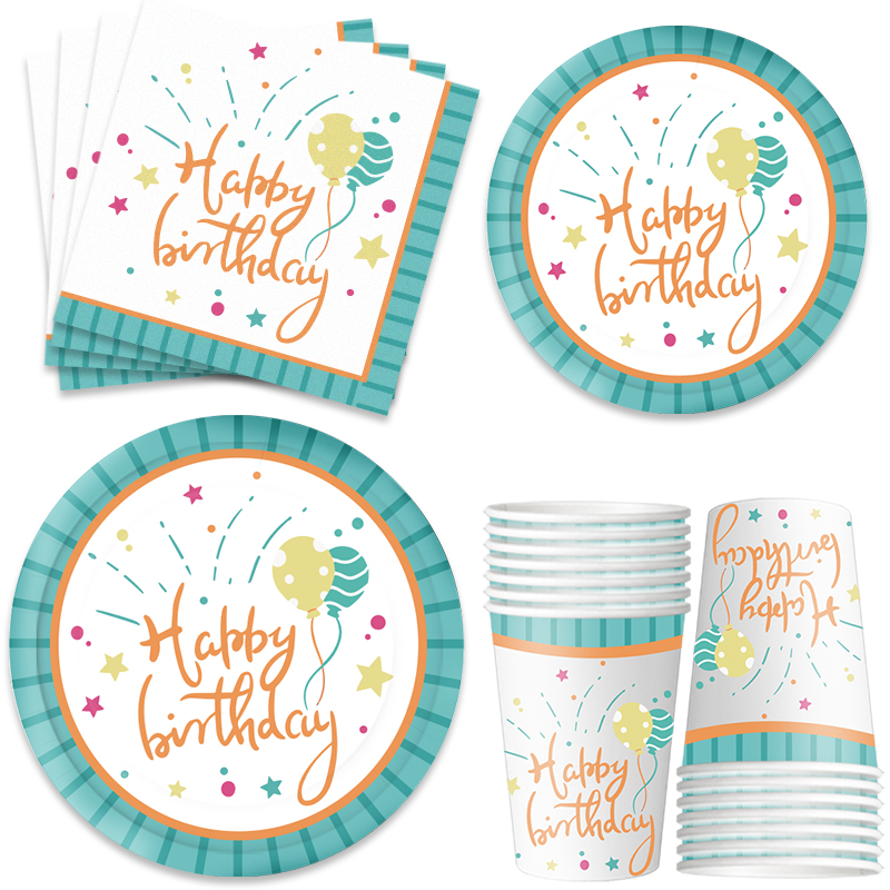 Happy Birthday Party Tableware Set