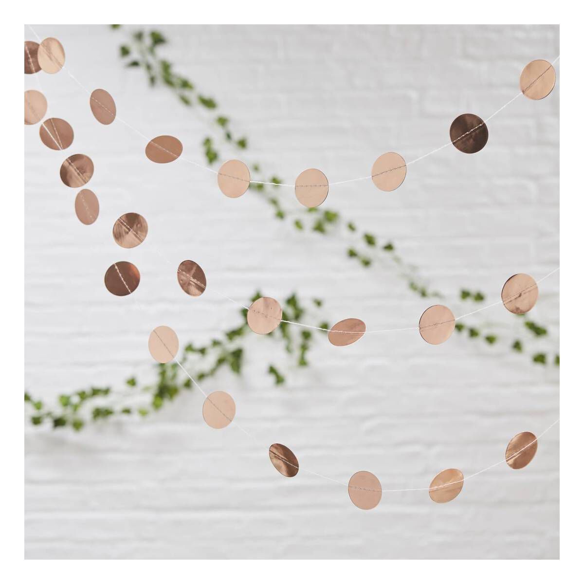 Rose Gold Circle Garland 5m