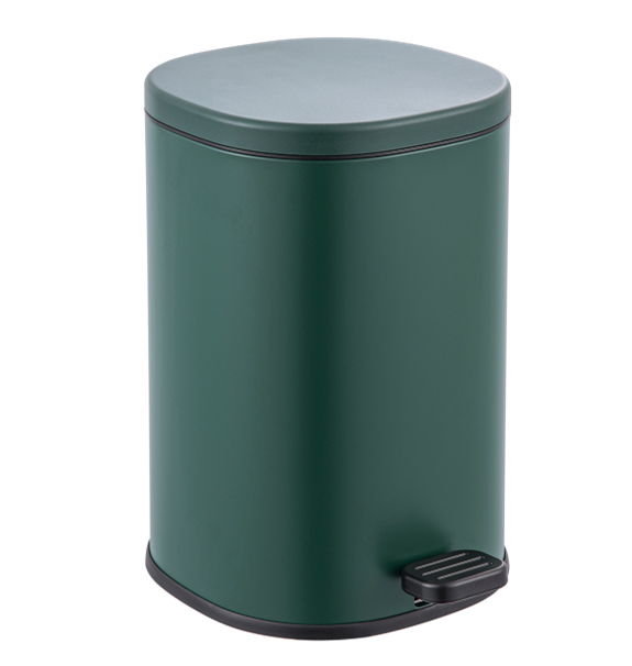 Custom logo household soft closing metal 5 liter pedal bin for bathroom SW6878G