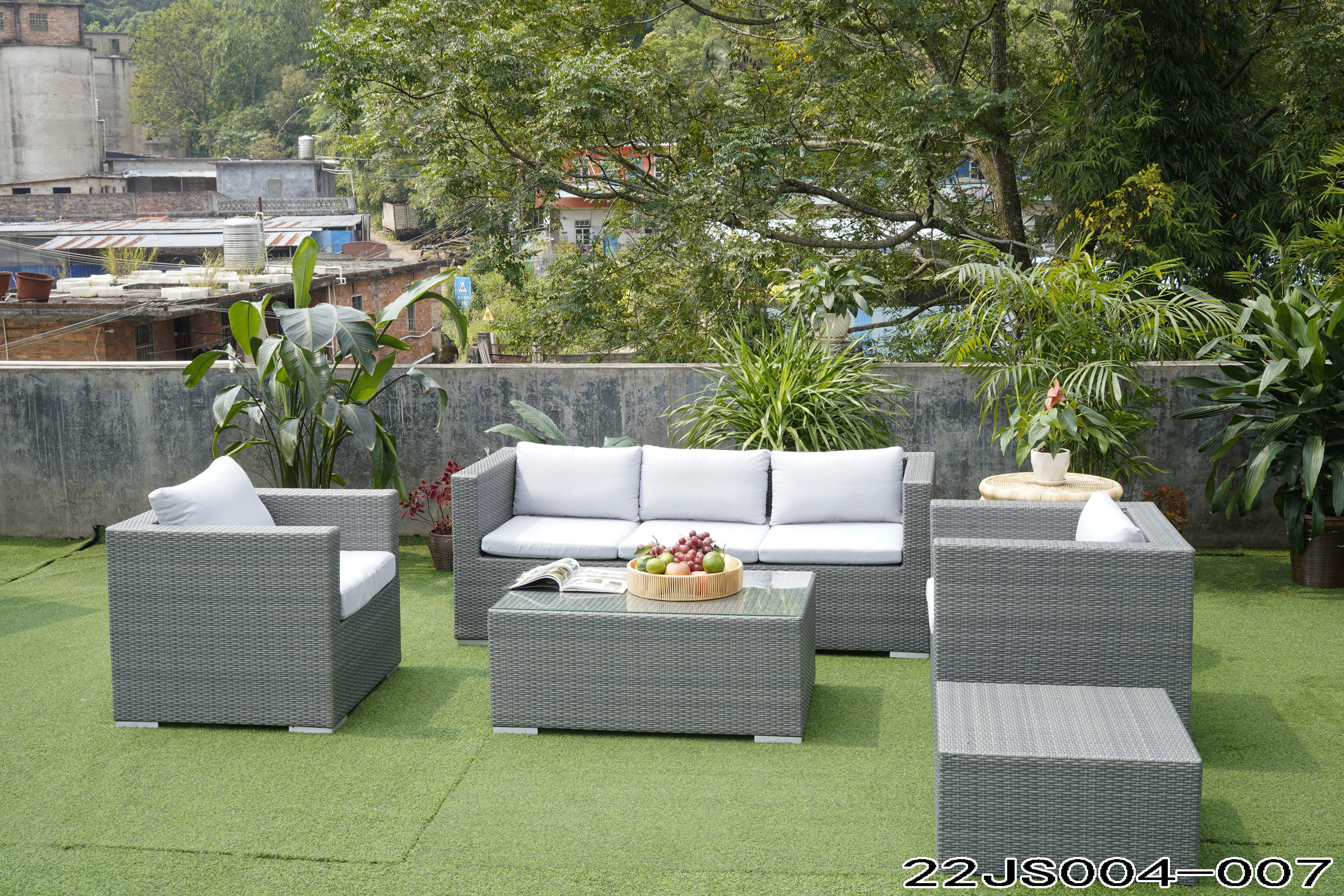 light luxury royal woven sofa set
