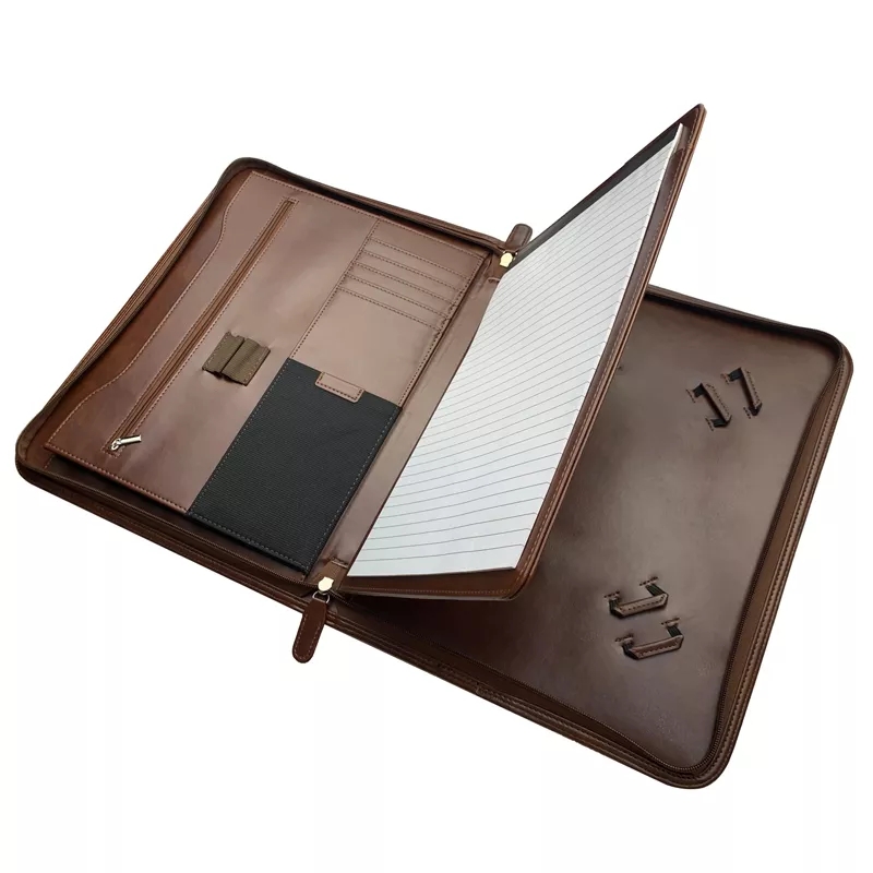 Stylish Thermo PU Leather Phone Pocket Tablet Sleeve Holder File Organizer Portfolio Folder Padfolio