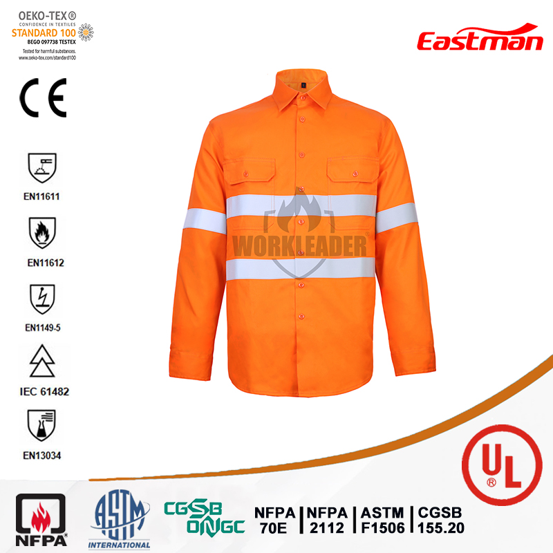 Hi-vis FR Shirt with Reflective Tapes