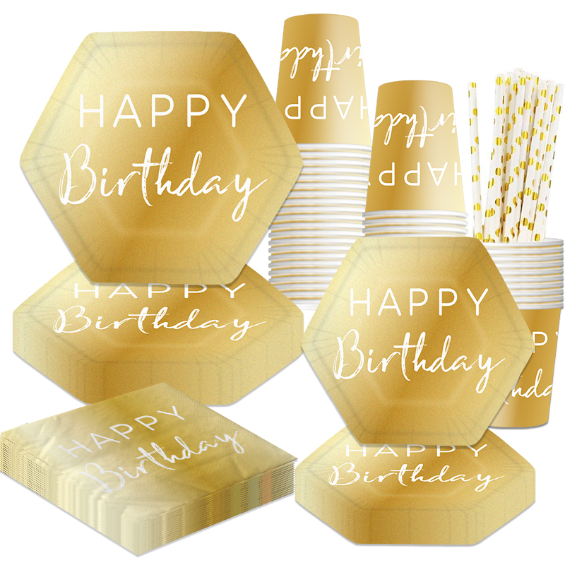 Happy Birthday Party Tableware Set