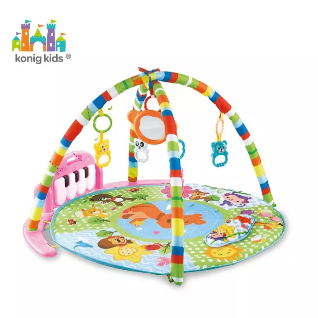 Konig Kids*Kick 'n Play Piano Gym with Music and Light, Including 5 Hanging Toys(Green)