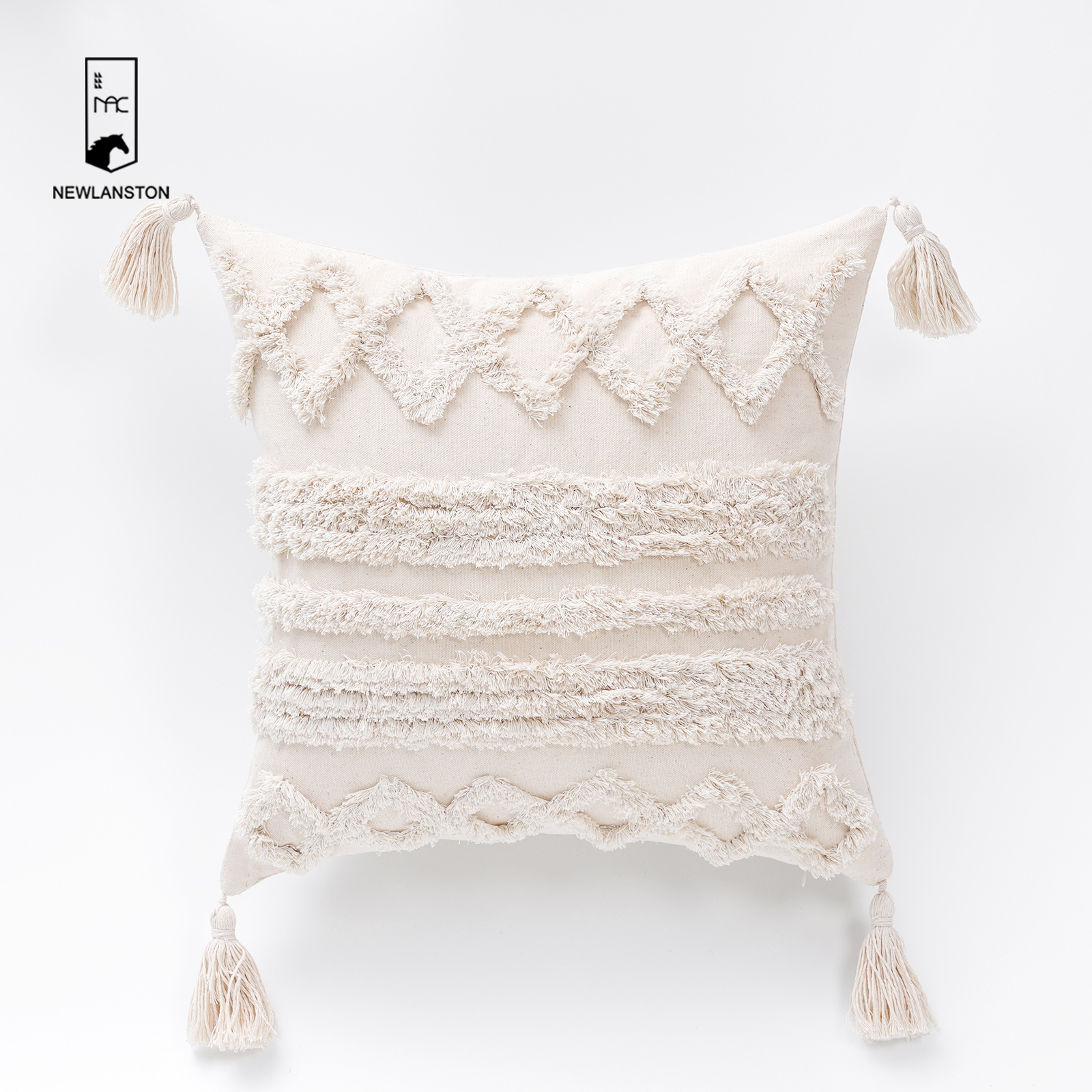 45X45 Tassels Cotton Tufted Bohemian Cushion Cover Boho Decorative Throw Pillow Covers Home Decor