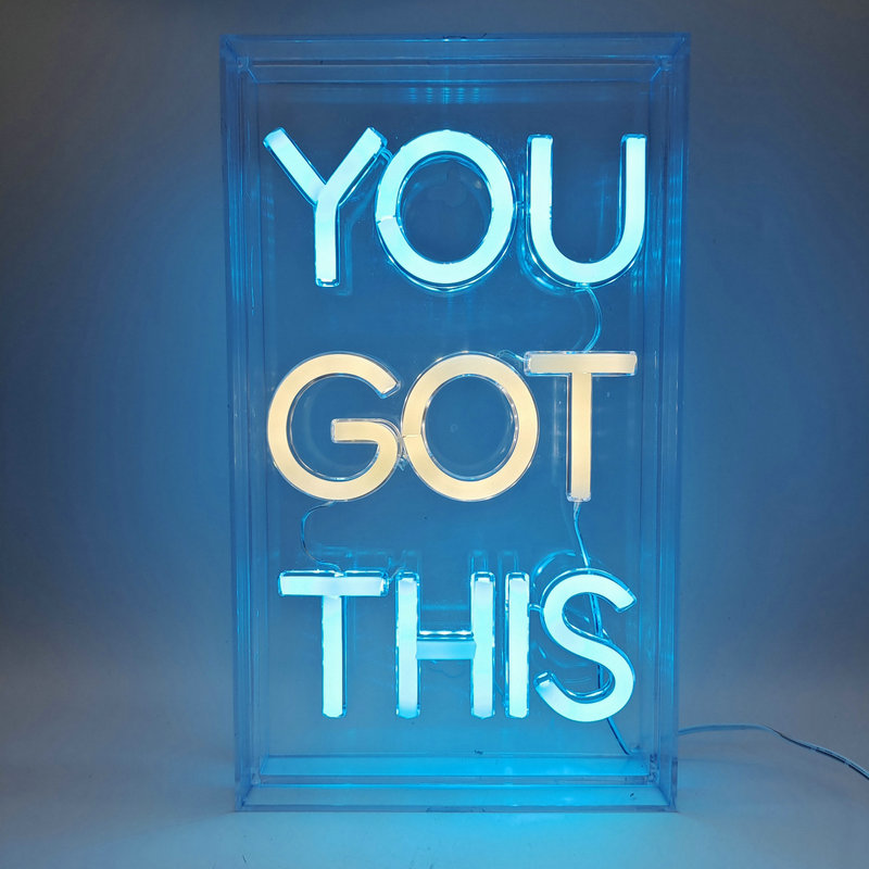 12*7" Neon Box-You Got This LED Neon Sign USB Power Only