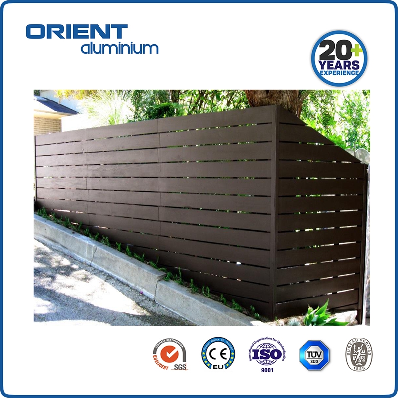 Customized Privacy Aluminium Slat Fencing Horizontal Aluminum Louver Fence Panel
