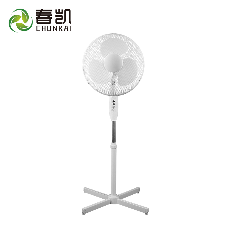 Hot sale standing16 inch fan with lower noise electric PP oscillating adjustable fans with low price