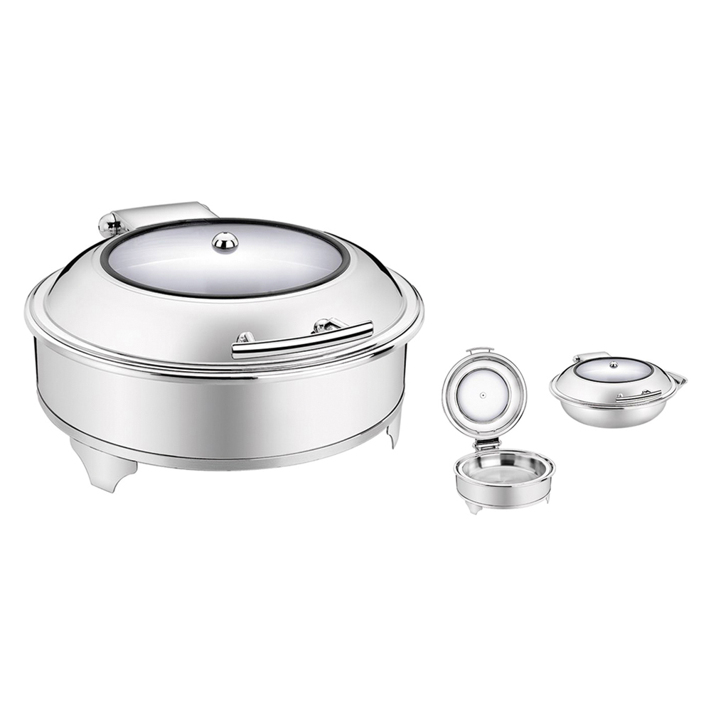 Stainless Steel Visible Chafing Dish W/ Soft/Auto Close Cover