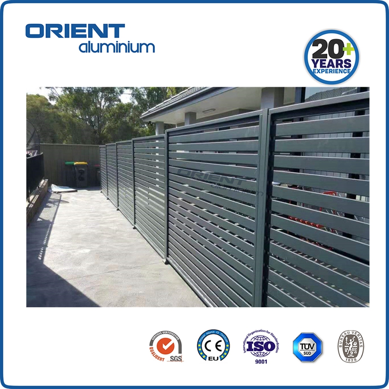 Horizontal Garden Aluminium Privacy Vertical Slat Fence Panel Slatted