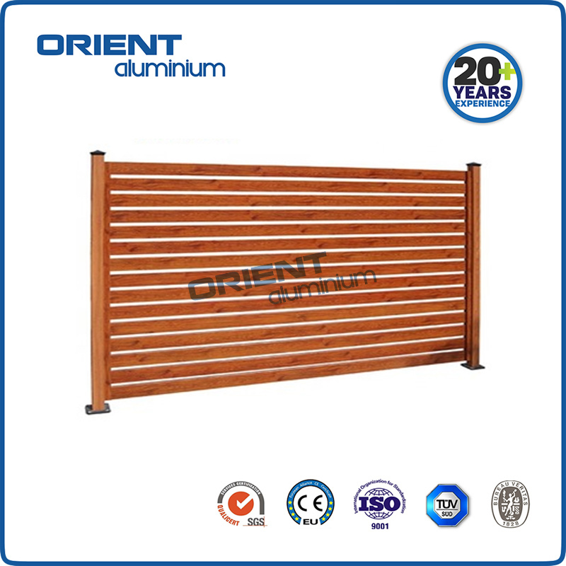 Outdoor Aluminum Fence Panels Metal Garden Slat Privacy Fence For Sale