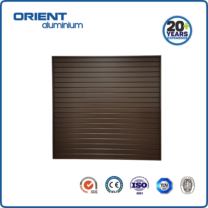 DIY 65mm Slat Euro Style Black Aluminum Metal Fence Panel for distributors