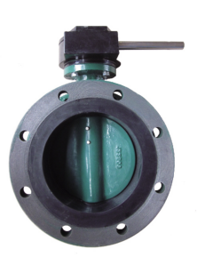 Vulcanized seat flange butterfly valve