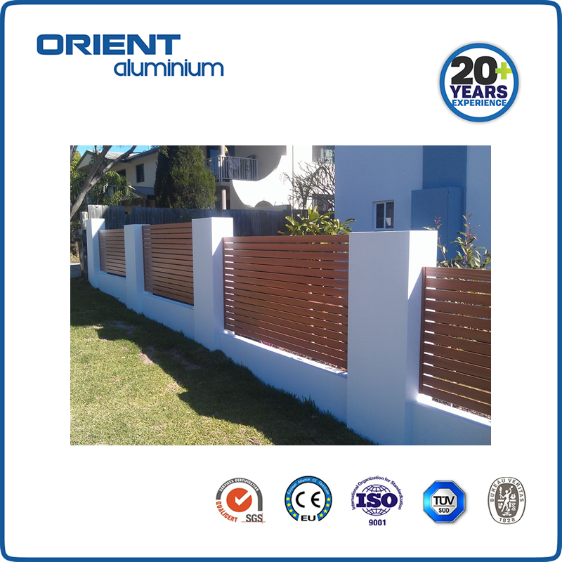 Aluminium Horizontal Slat Fencing For Backyard Fireproof Fence Privacy Screen