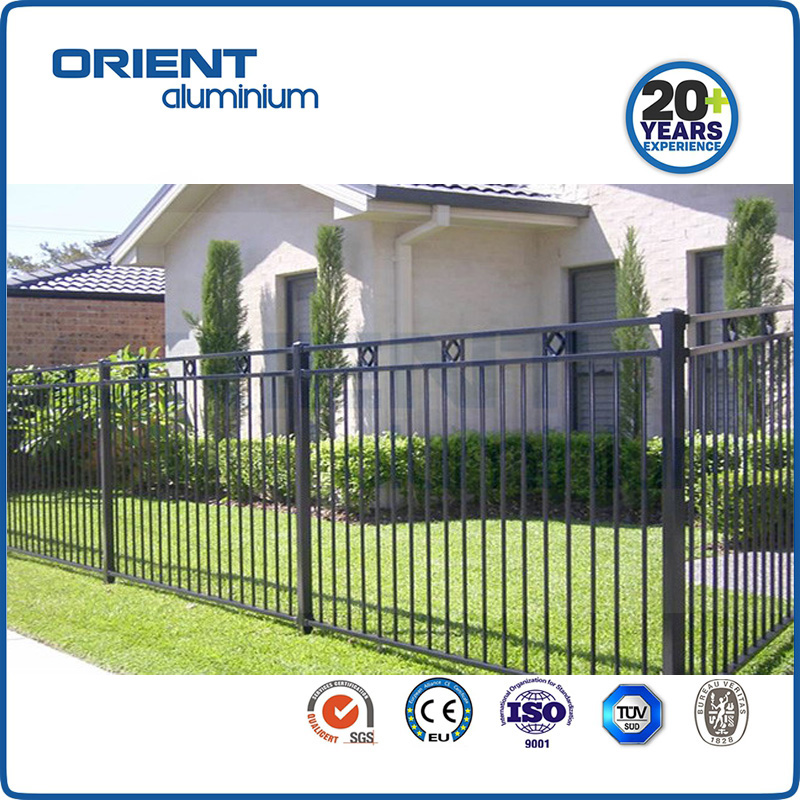 Standard-Duty 4 ft. H x 6 ft. W Black Aluminum Pre-Assembled Fence Panel