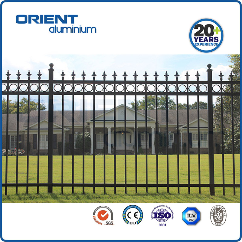 New Design Cheap Wrought Iron Fence Panel/ Aluminum Metal Picket Ornamental Fence