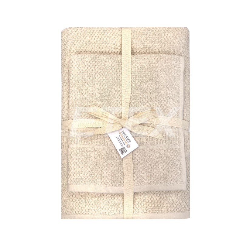100% cotton pop corn texture towel set