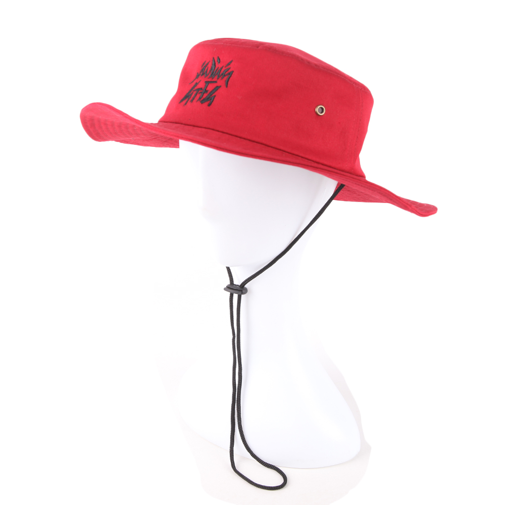 Wide brim bucket hat