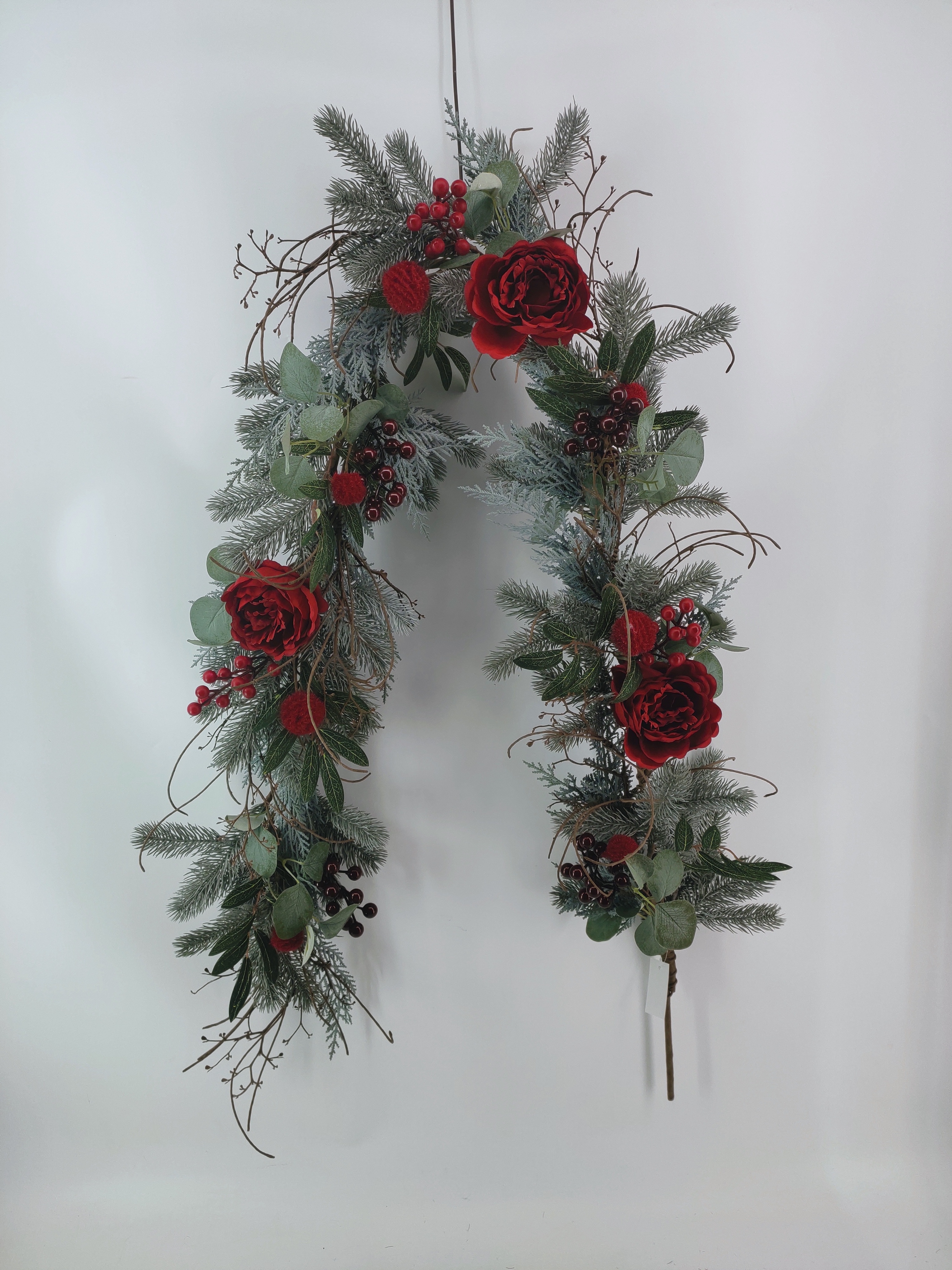 xmas rose&berry garland