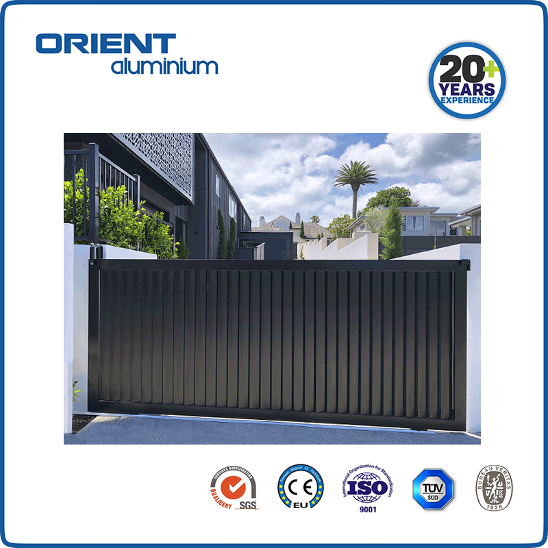 Electric Automatic Modern Design Decoration Metal Aluminum Main Motor Opener Sliding Gate