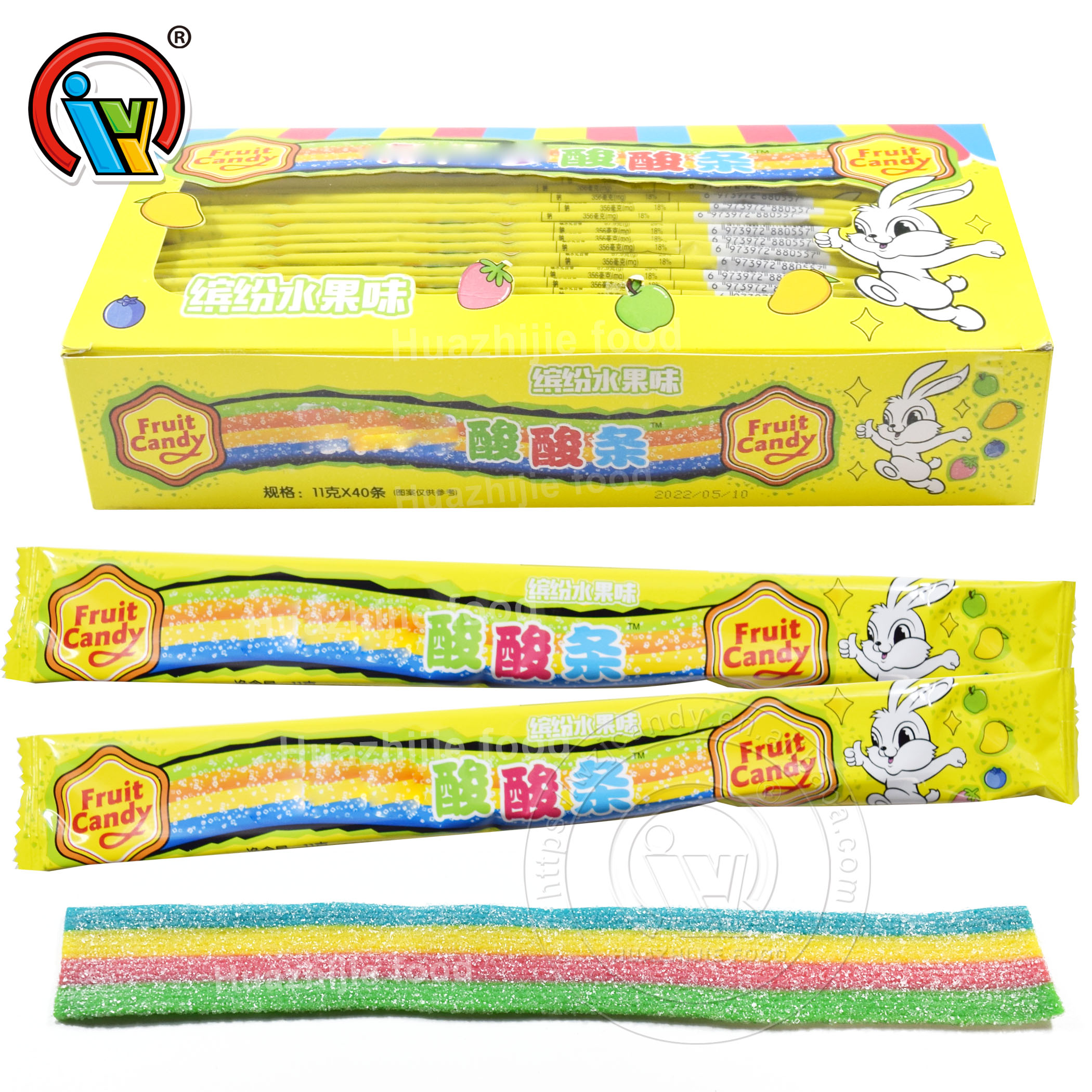 Sour belt gummy candy