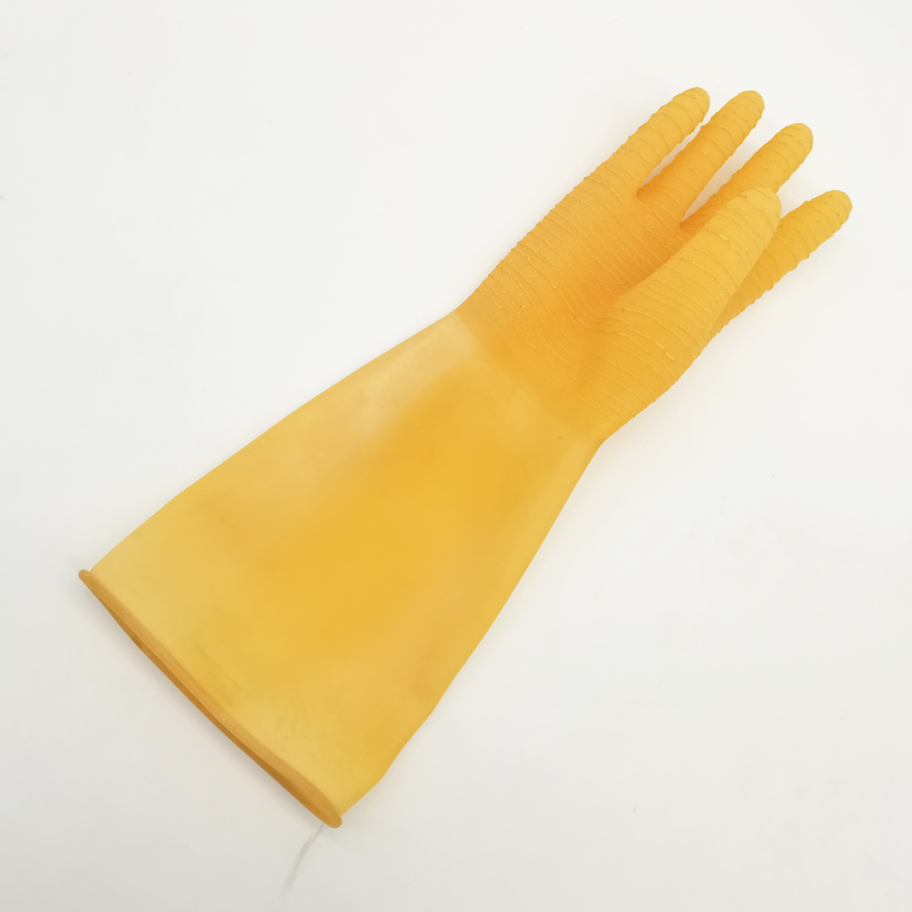 45cm wrinkle Grip Black Chemical Resistance Heavy Duty Work Industrial Rubber Gloves