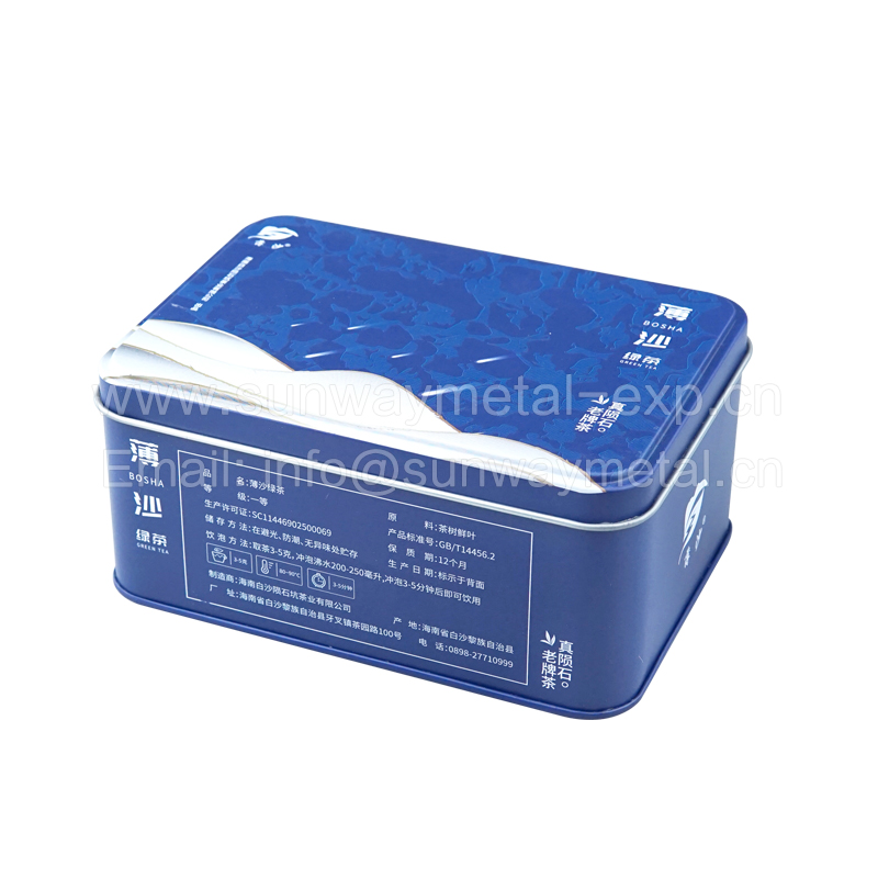 Food tin box tea tin