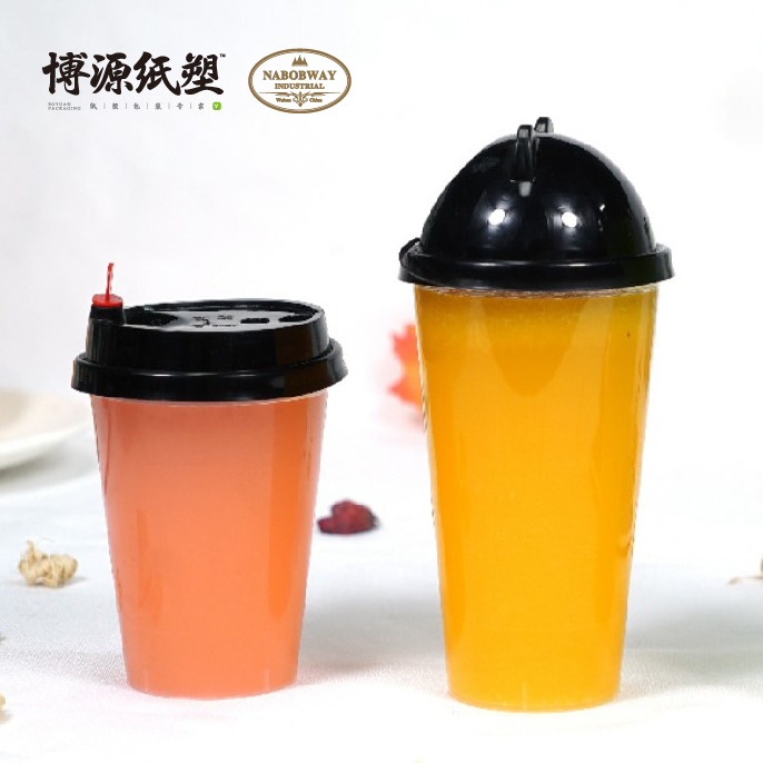 500/700ml Disposable Plastic PET Cup/Bottle With Lid